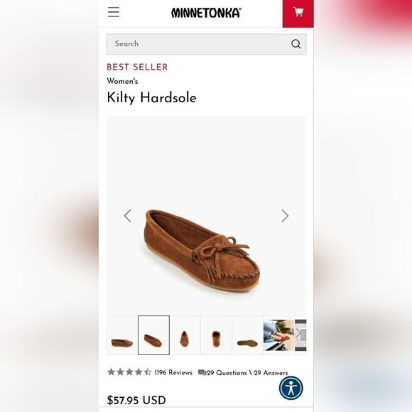 Minnetonka 402 Kilty Hardsole Moccasins - Picture 10 of 11